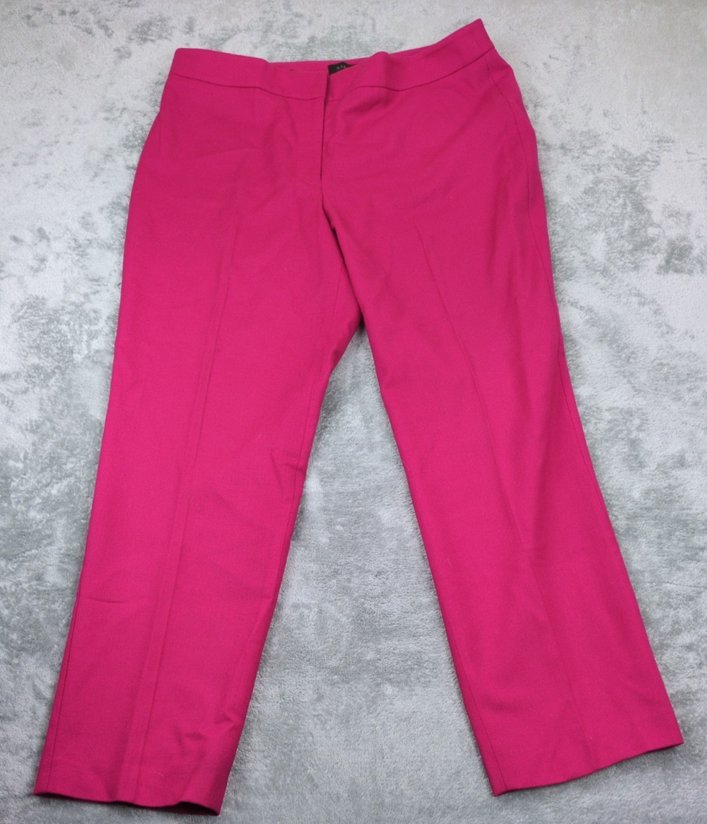 Talbots Womens Heritage Pants Size 14 Fuchsia Pink Barbie Wool Blend Officewear